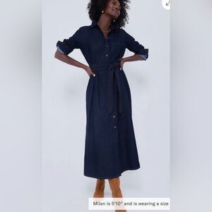 TUCKERNUCK Denim Chessie Belted  Dress. Size S